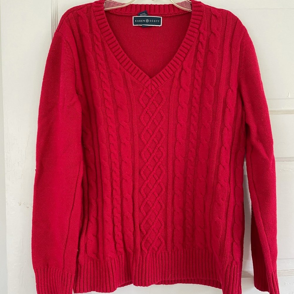 Red Karen Scott Women's Sweater